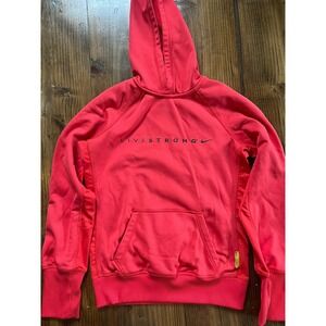 Nike Therma-FIT Livestrong Hoodie Sweatshirt Pink Red Womens Small